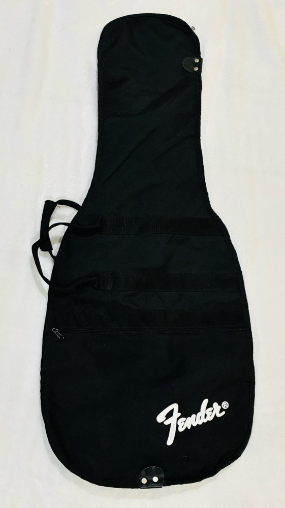 Fender Soft Black Guitar Case Gig Bag Zippered Storage Double Carry Strap
