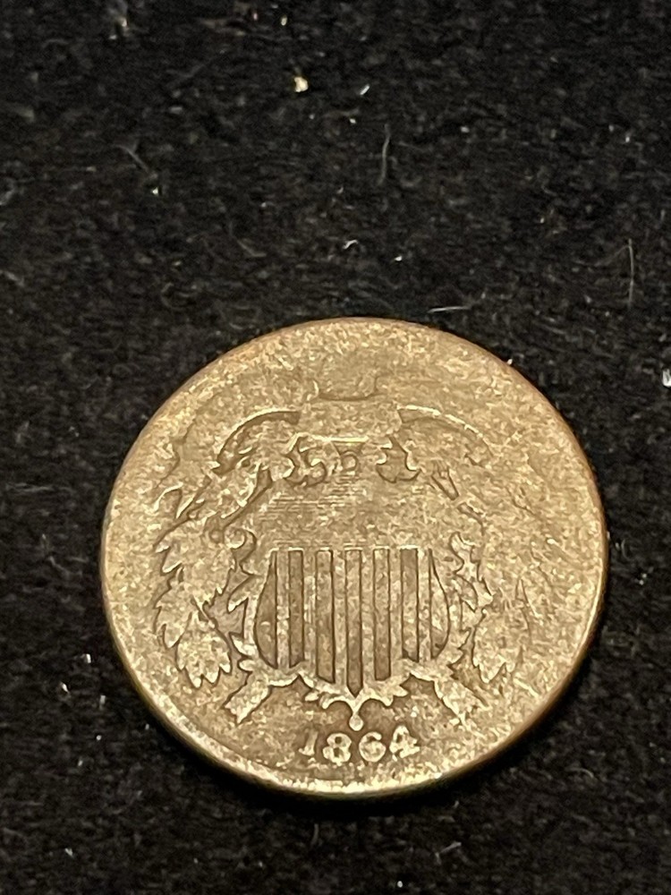 1864 TWO CENT PIECE - US Coin Ungraded b