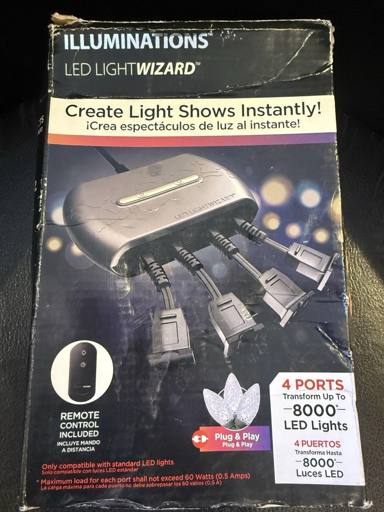 ILLUMINATIONS LED LIGHT WIZERD Four ports plug and play with remote control new