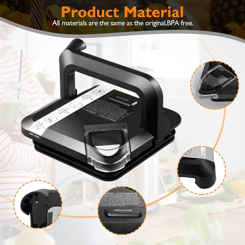 Replacement Locking Lid for Ninja,72 OZ Blenders Replacement Parts for Pitche...