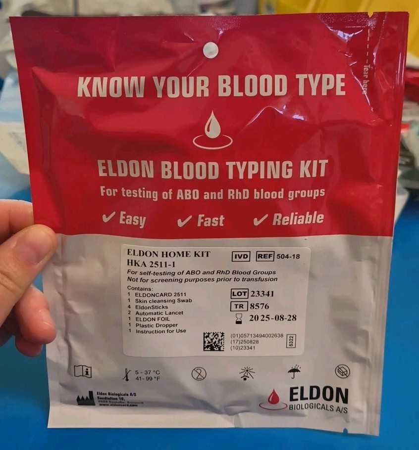 Eldon HKA25111 Blood Type RH Factor Complete Kit