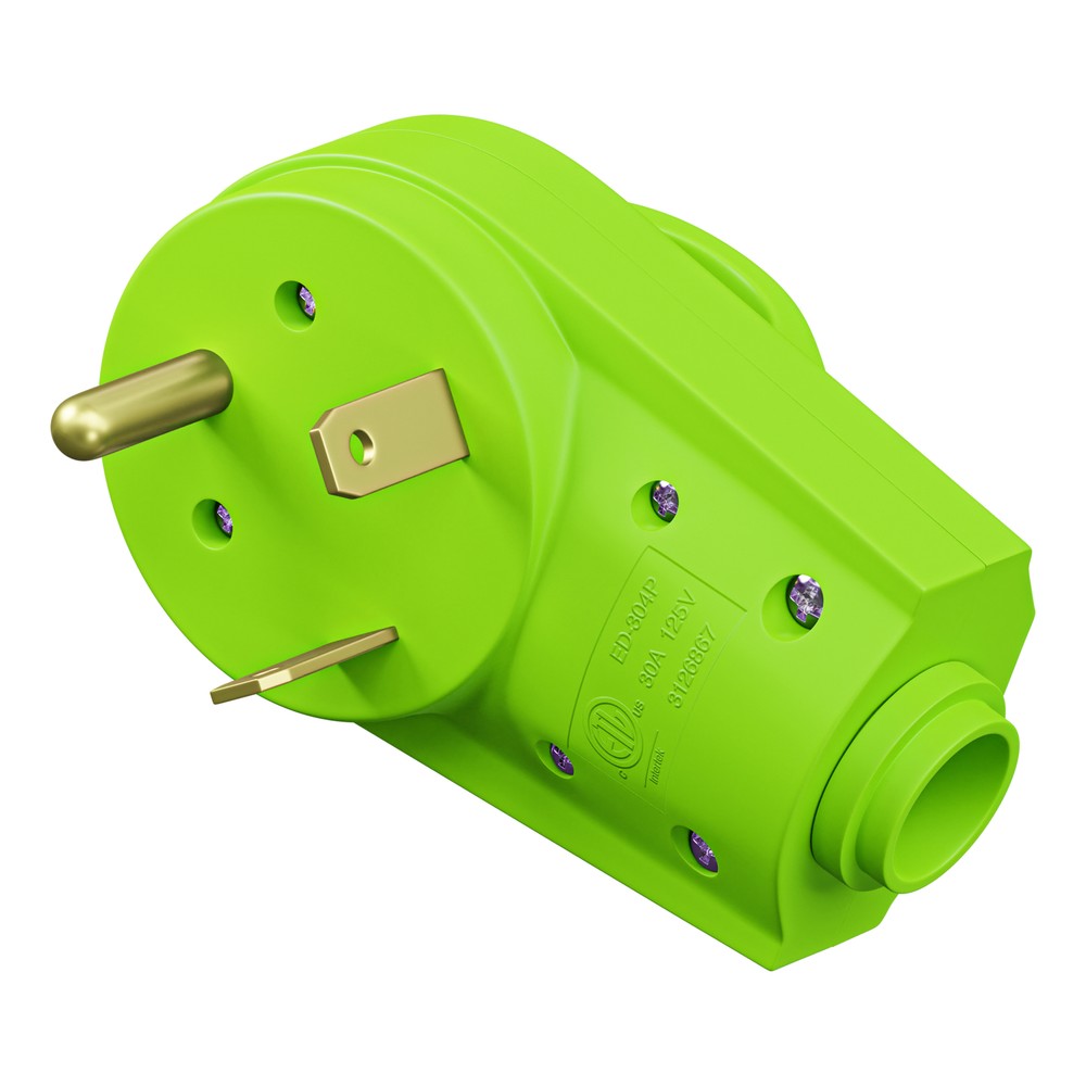 Leisure 30 AMP RV Receptacle Plug Male End TT-30P Replacement Electrical Adapter