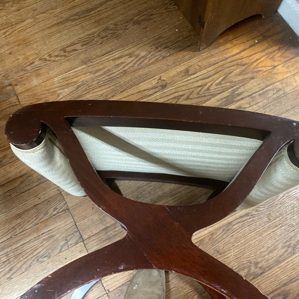 Nice Kindel Walnut 4 Legs Stool, Good Condition