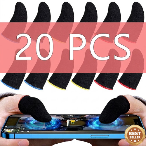 20 Pcs Screen PUBG Gaming Finger Sleeve Game Controller Mobile Sweatproof Gloves