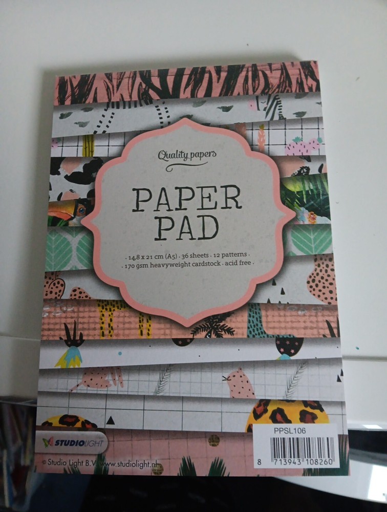 PAPERPAD  FOR SCRAPBOOKING 36 SHEETS 12 PATTERNS 21X14.8 CM 1 SIDE (B)
