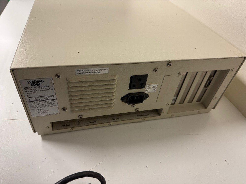 Vintage LEADING EDGE Model: DC-2011 Computer - Tested to turn on