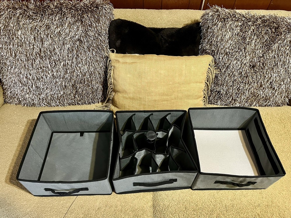 GRAY/BLK STORAGE ORGANIZER CUBBY SET (VARIOUS SIZES) (GREAT FOR RESELLERS)