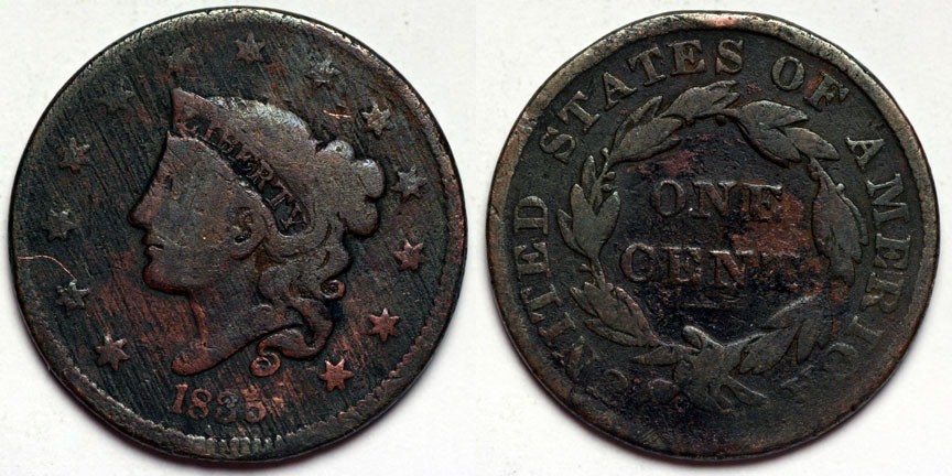1835  Large Cent