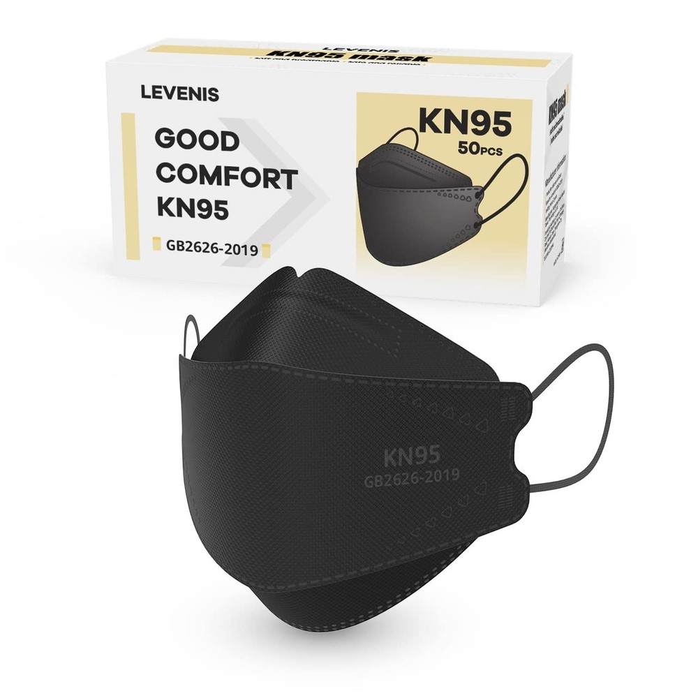 50 Pack KN95 Face Masks Adjustable Ear Loop Lightweight Non Woven for Protection
