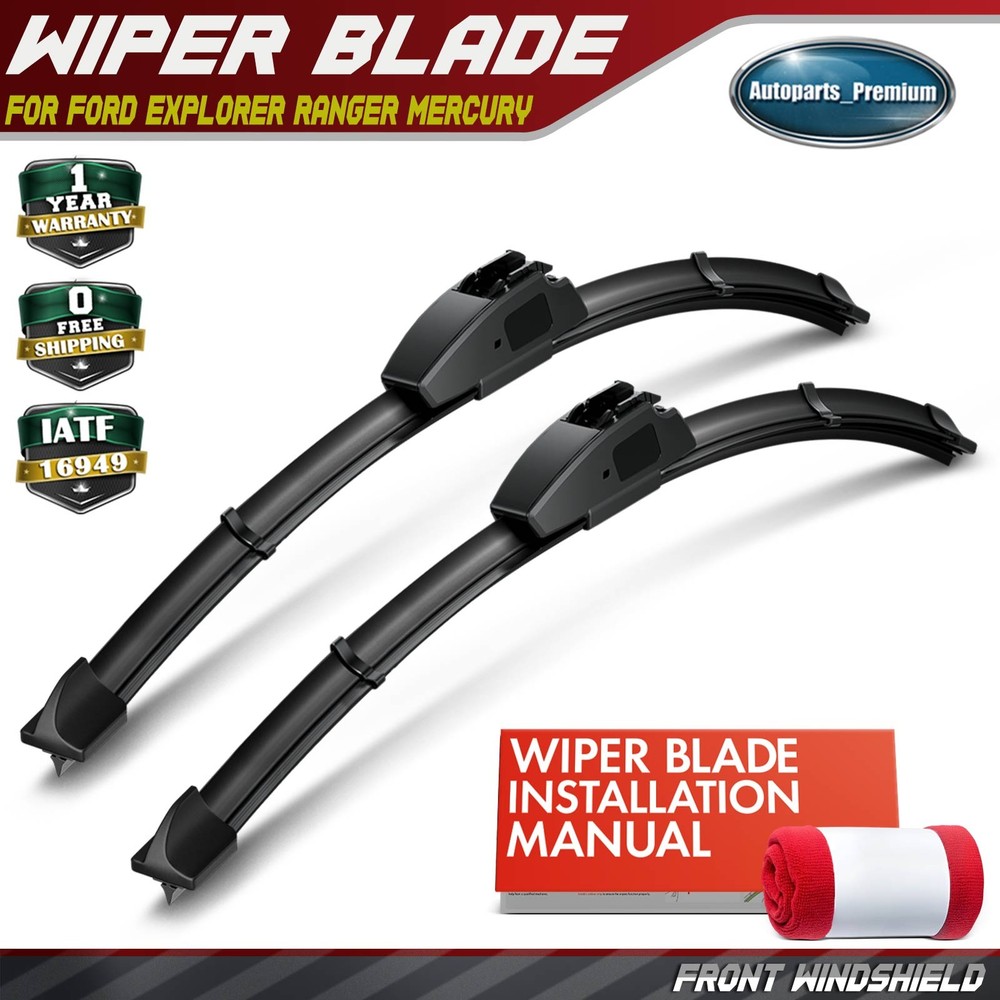 2Pcs Front 18" & 18" Windshield Wiper Blades for Ford Explorer Ranger Mercury