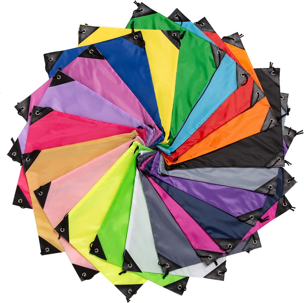 Vorspack Drawstring Backpack 20 Pieces for Party Gym one-size, Multicolor