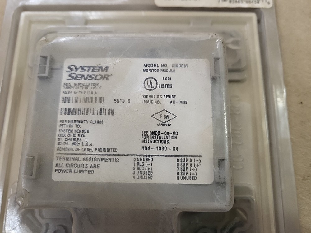 System Sensor MONITOR MODULE M500M Fire Alarm