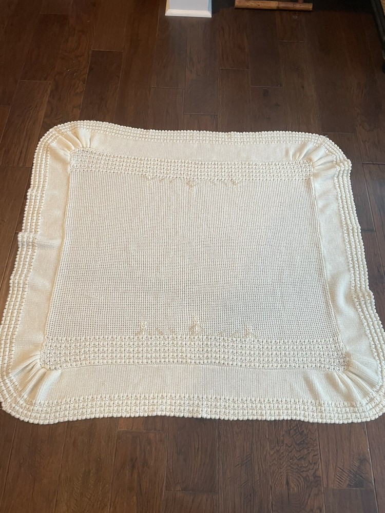 Friemanit Blanket Cream and tan Vintage