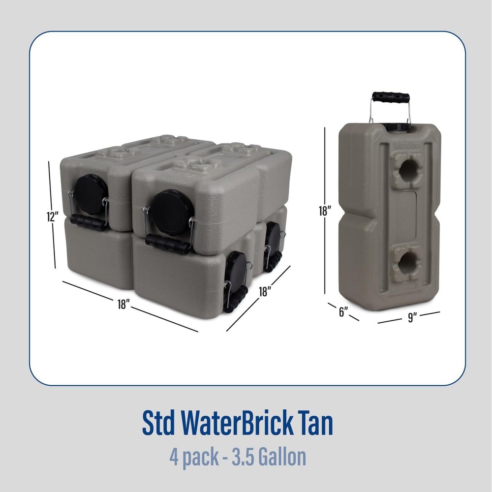 International Water Storage Containers for Emergency Water Storage | 4-Pack