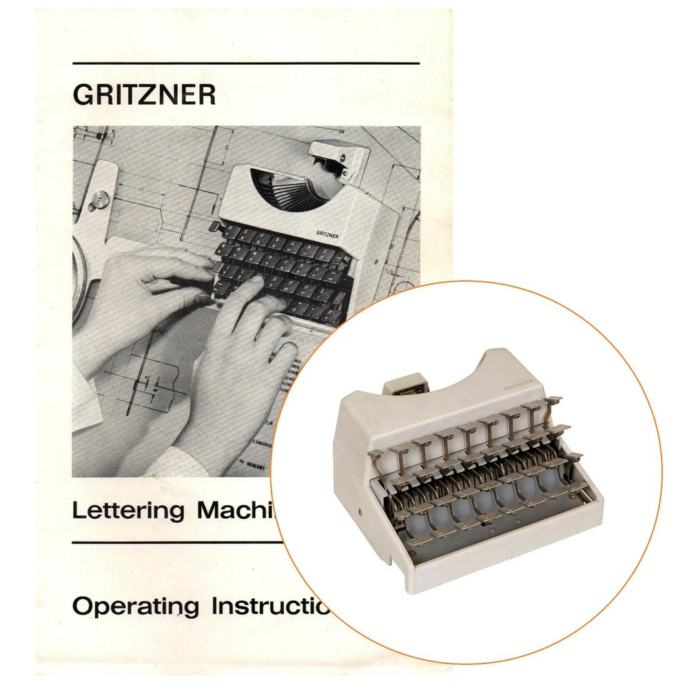 GRITZNER TYPEWRITER INSTRUCTION MANUAL Antique Letttering Machine Vtg Repro User