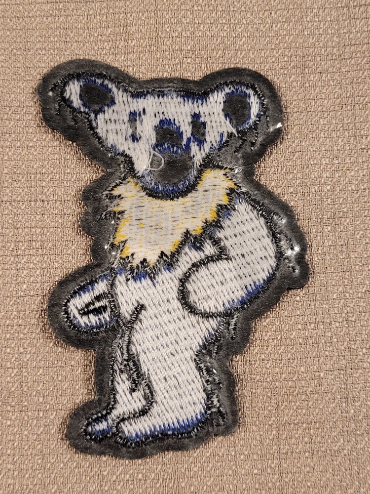 Grateful Dead Dancing Blue Bear Iron-On Patch 3 Inch