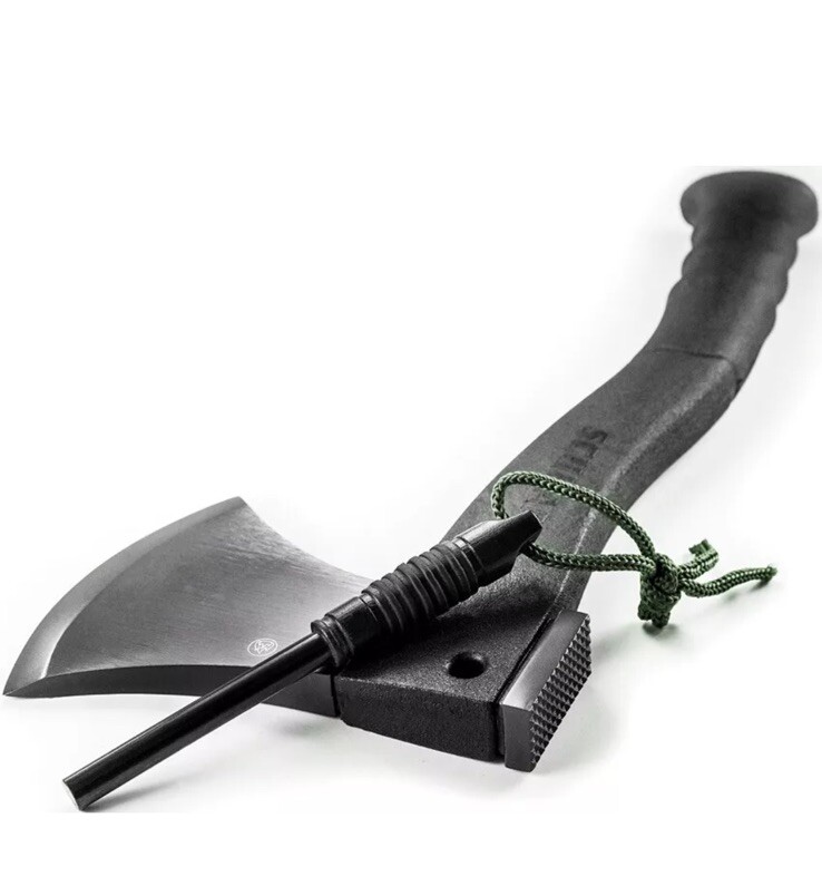 Schrade Axe 3Cr13 Stainless Steel Blade w/ Fire Starter Rubber Handle SCAXE2
