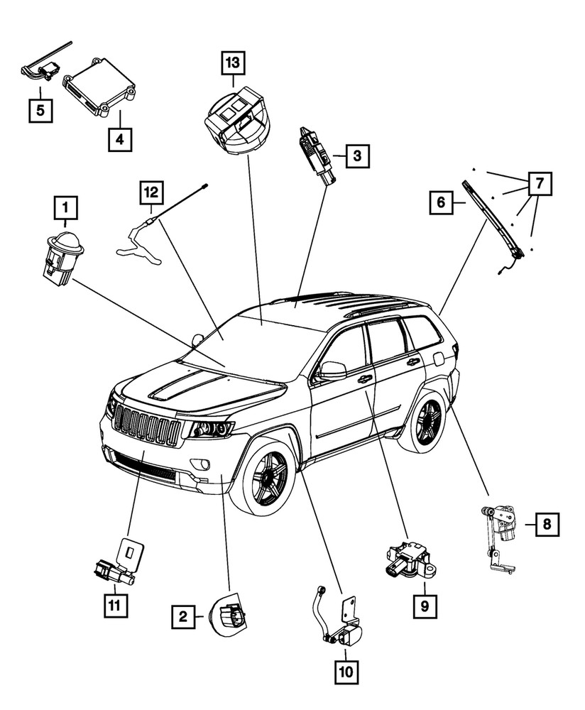 Genuine Mopar Intrusion Module Sensor 68146916AC