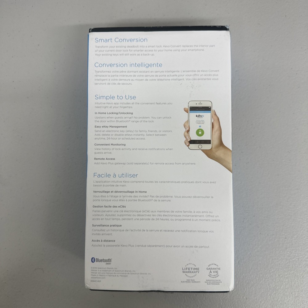 Weiser Kevo Convert Smart Lock Conversion Kit - Satin Nickel