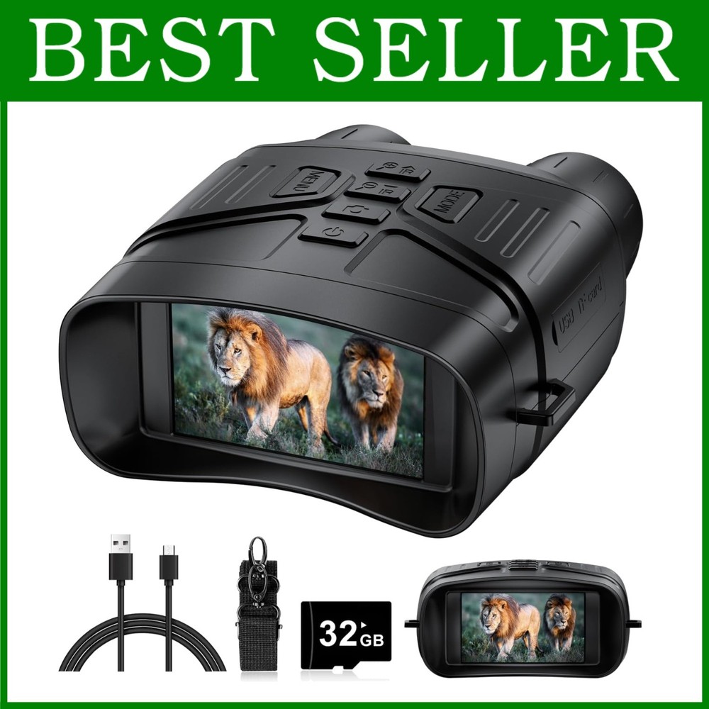 Lightweight Night Vision Goggles - 3'' HD Screen