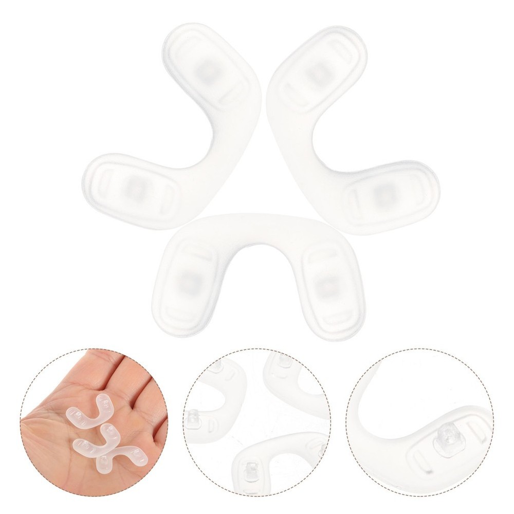 3 Pcs Silicone Nose Pads for Eyeglasses Nose Grip Replacement for Plastic Frames