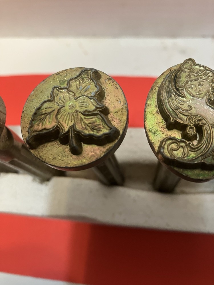 Vintage 7 Leather Tool Stamps Basic Tool USA