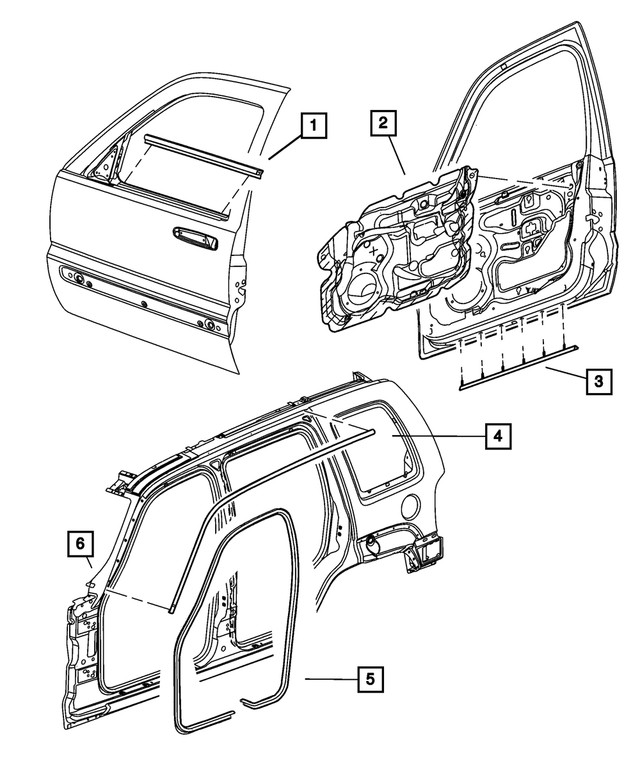 Genuine Mopar Front Door Right 55360663AA