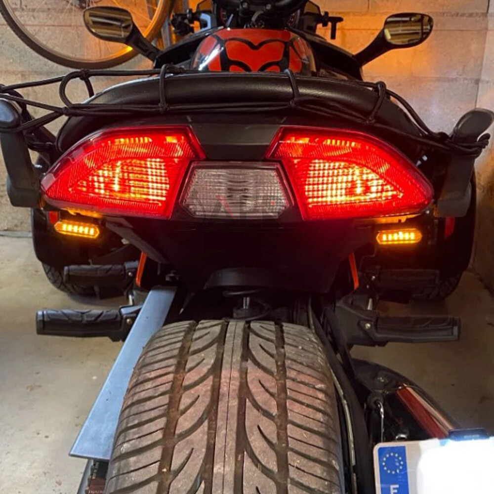 Motorcycle Sequential Turn Signals Flowing Handlebar Light For Suzuki DRZ400SM