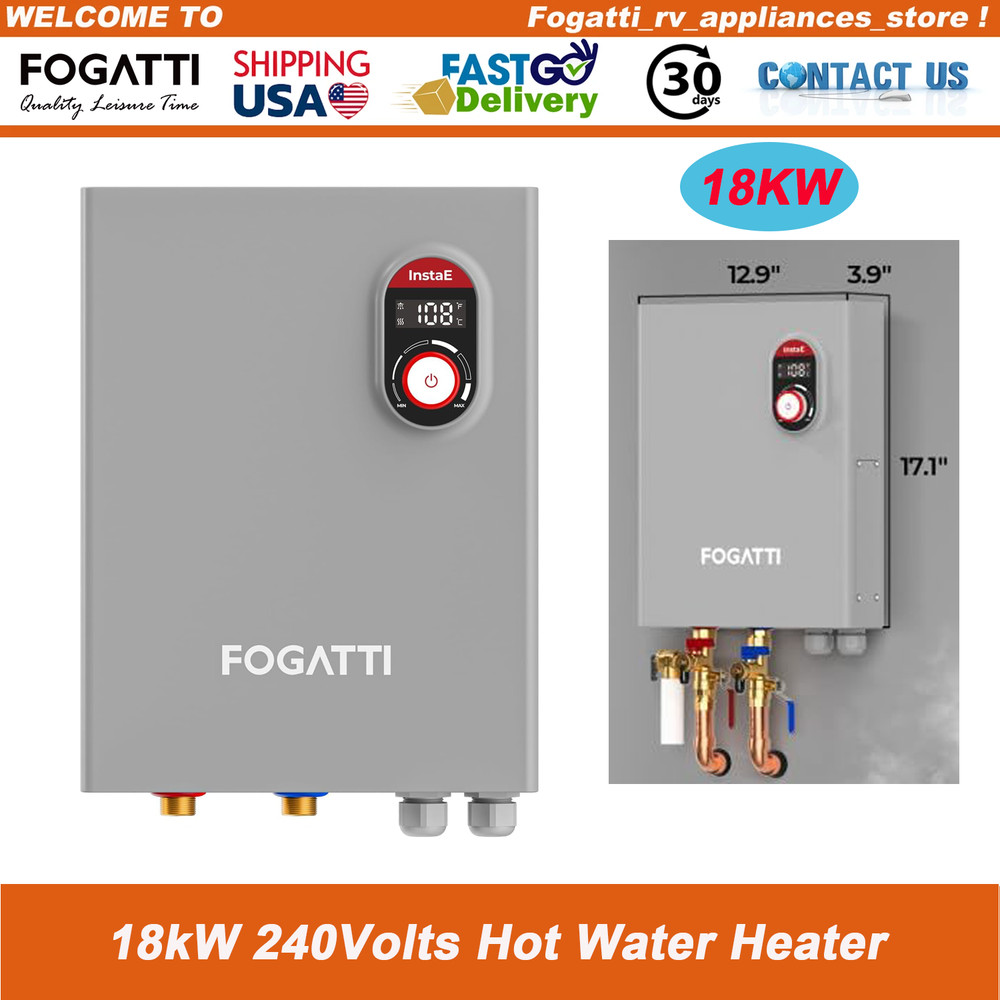 18KW 4.4 GPM Tankless Hot Water Heater Electric ‎for the Whole House Use Gary