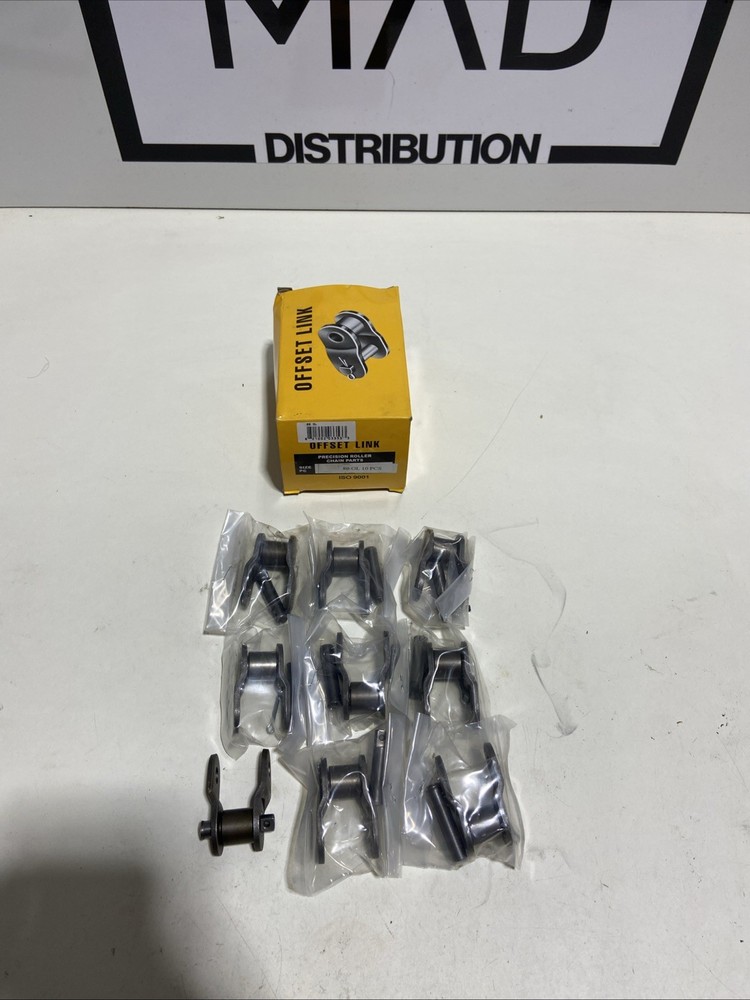 #80 Offset Half Link for Roller Chain Single Strand (Qty 9)