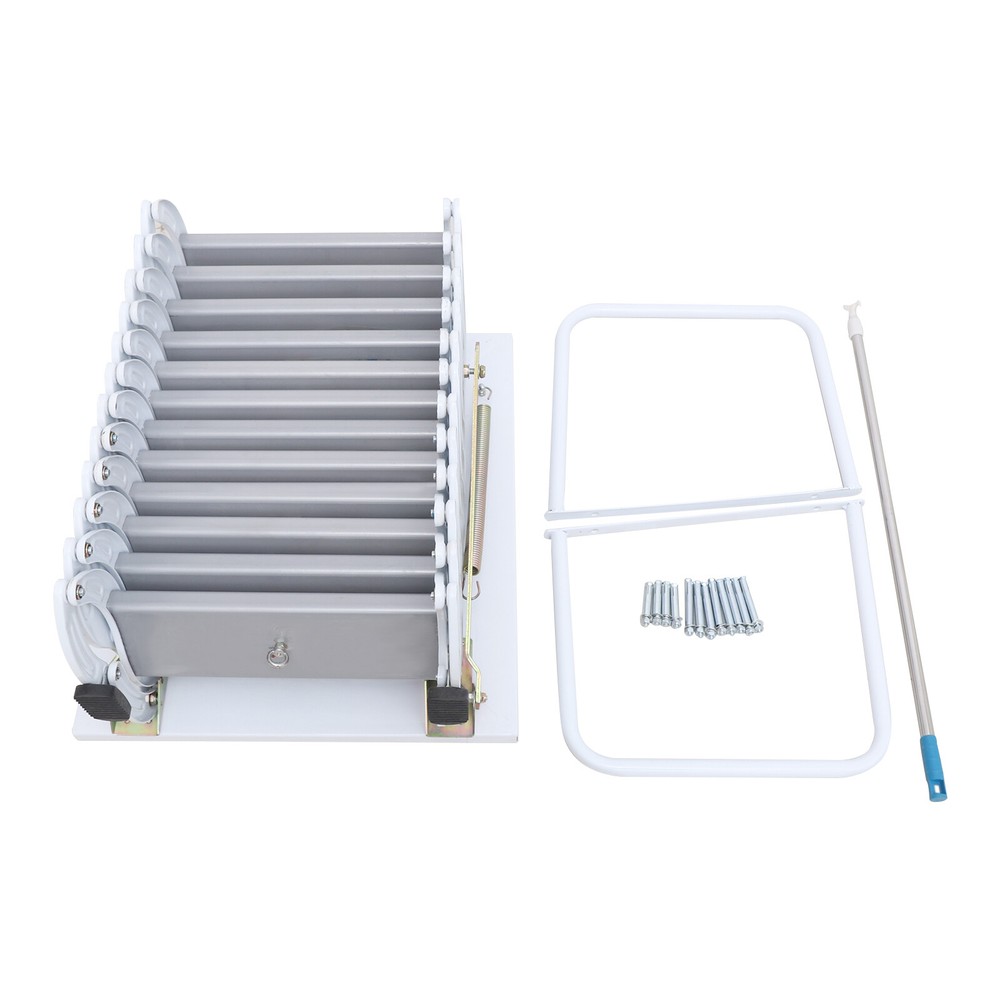 Attic Steps Pull Down 12 Steps Attic Stairs Alloy Attic Access Ladder 882lb