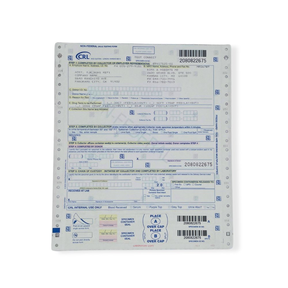 9-Panel Urine Lab Confirmation Mail-In Drug Test