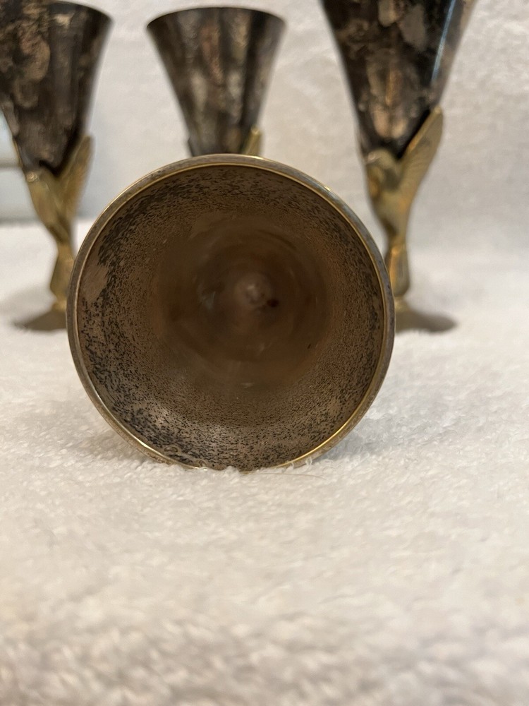 Godinger Heavy Silver plated Brass Bird Drinking Cup