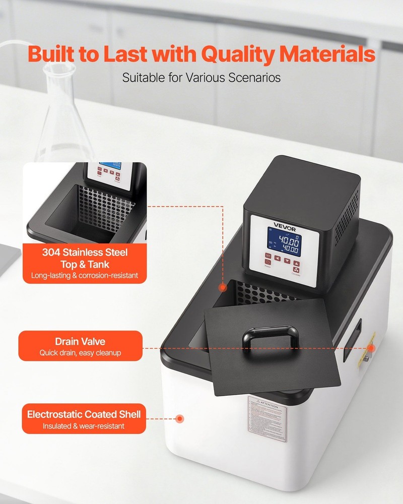 Lab Heating Circulator 15L, 300°C, Internal/External Circulation