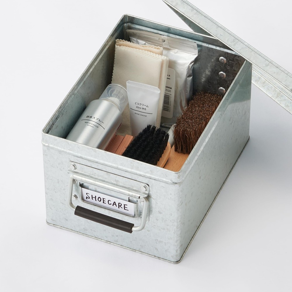 MUJI tin box small 16cm high type KGG26A1S