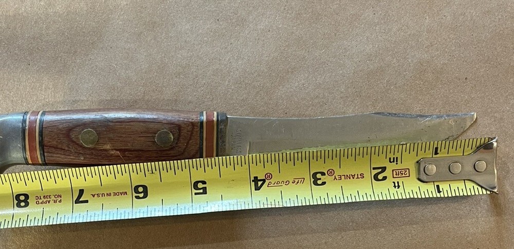 Vintage SHARP Japan hunter-skinner knife original leather sheath