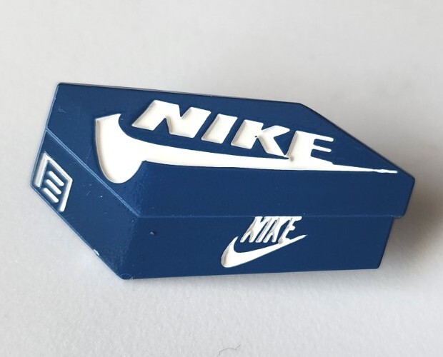 Nike Shoebox Enamel Pin Blue/White