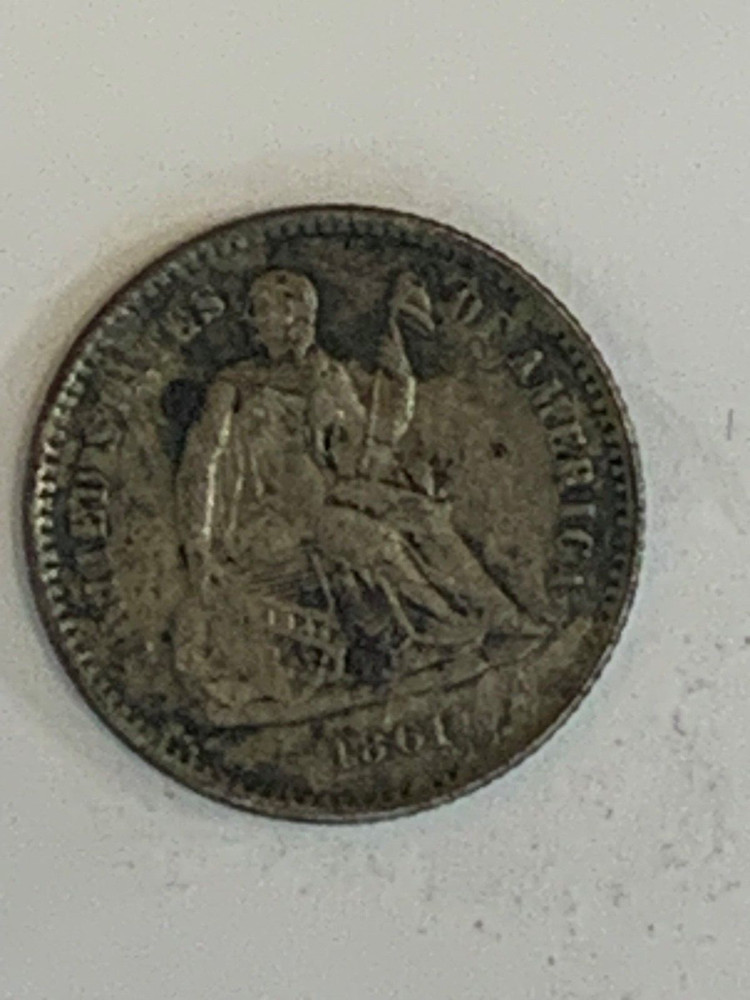 1861 Seated Liberty Half Dime