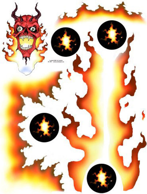 Sic Designs "Devil Fire" Sticker Sheet SIC003