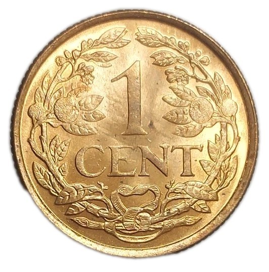 1963 Netherlands Antilles 1 Cent UNC Coin KM 1