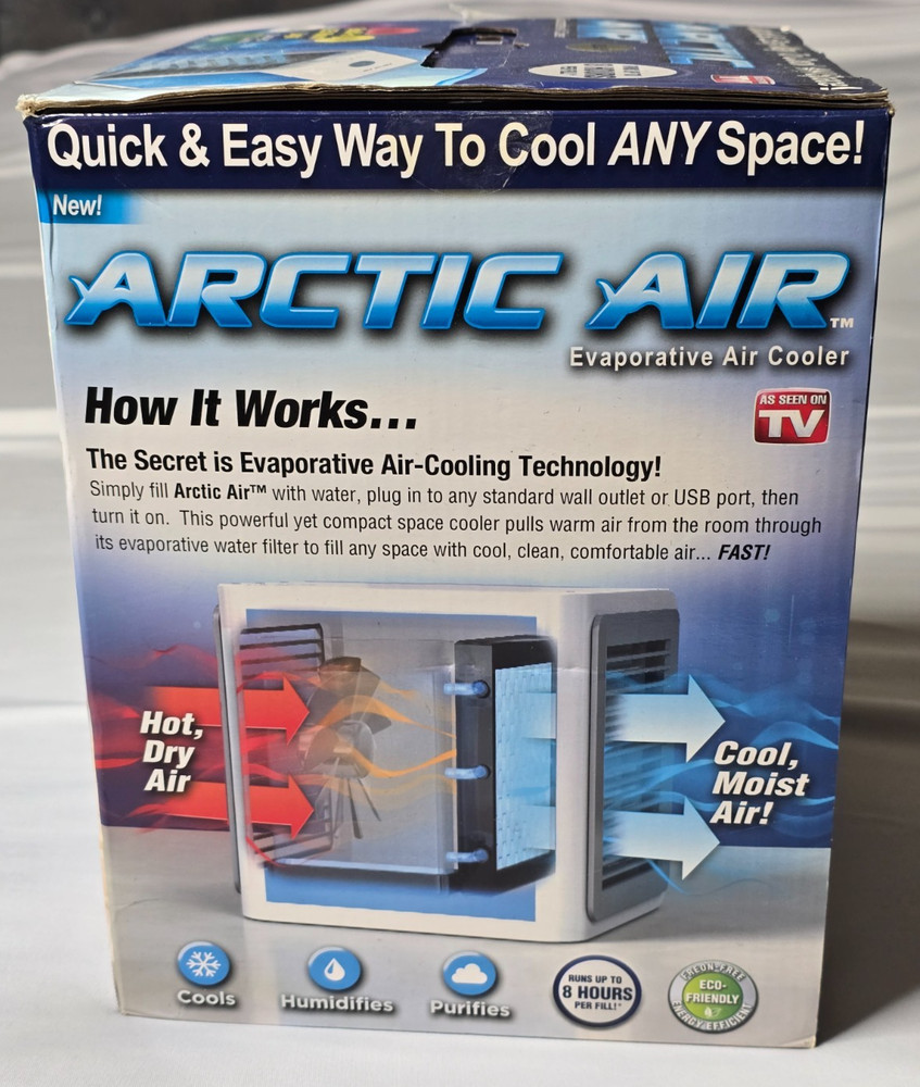 Arctic Air Personal Space Cooler Portable Mini AC Fan Tested Working w/ Box3