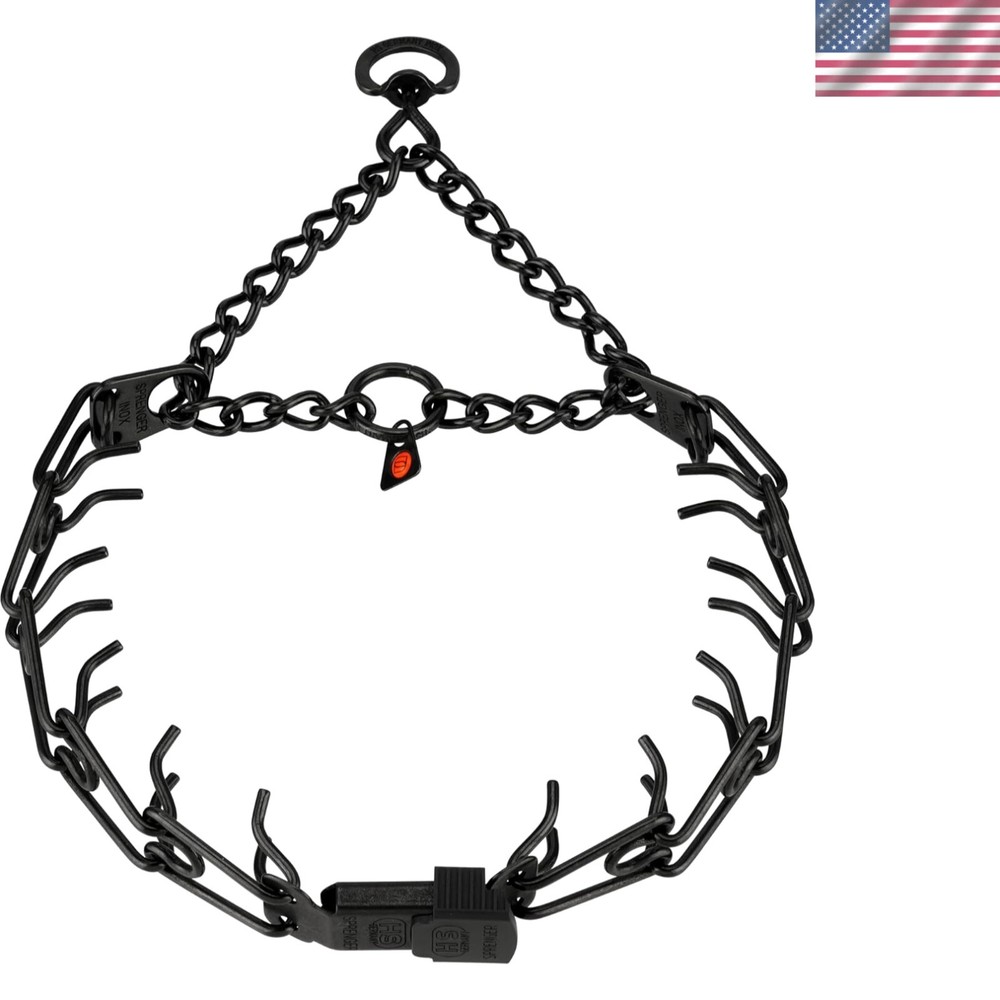 Versatile Black Dog Training Collar with ClicLock for Safe Behavior Control