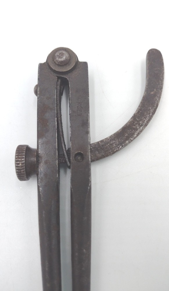 Masbach Howe Co Antique Solid Steel Compass Circle Drafting Tool 6" Long