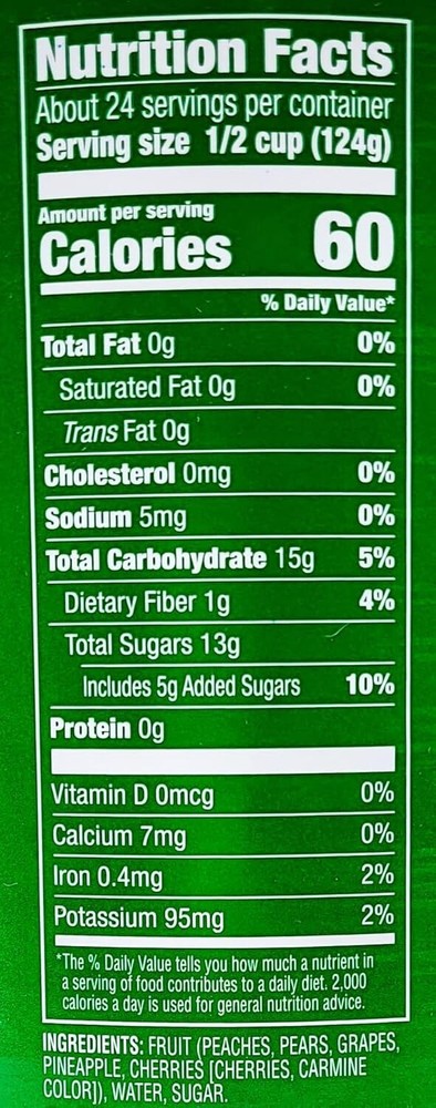 Del Monte Del Monte Fruit Cocktail Extra Light Syrup Net wt 105 Ounce