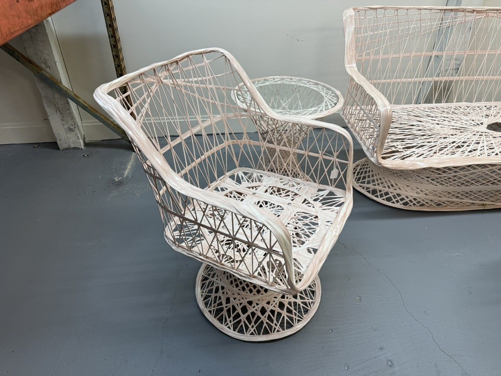 Mid-Century Warren Platner Style Fibreglass & Piece Sofa Set