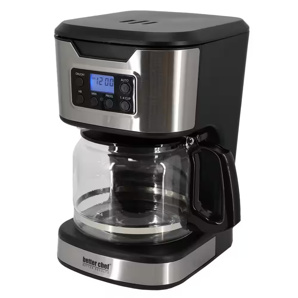 12-Cup Programmable Coffee Maker in Black