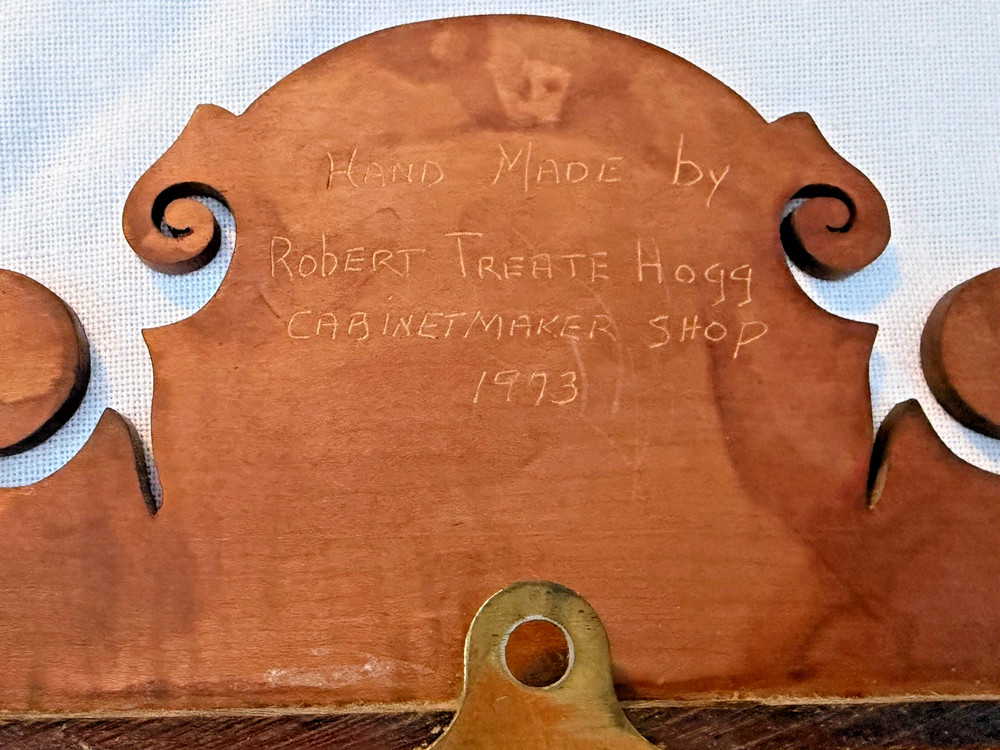 Signed Robert Treat Hogg 1973 Benchmade Maple Chippendale Mirror
