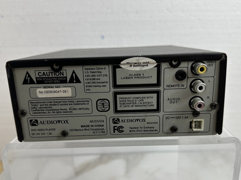 Audiovox MVDVD4 DVD CD MP3 Player