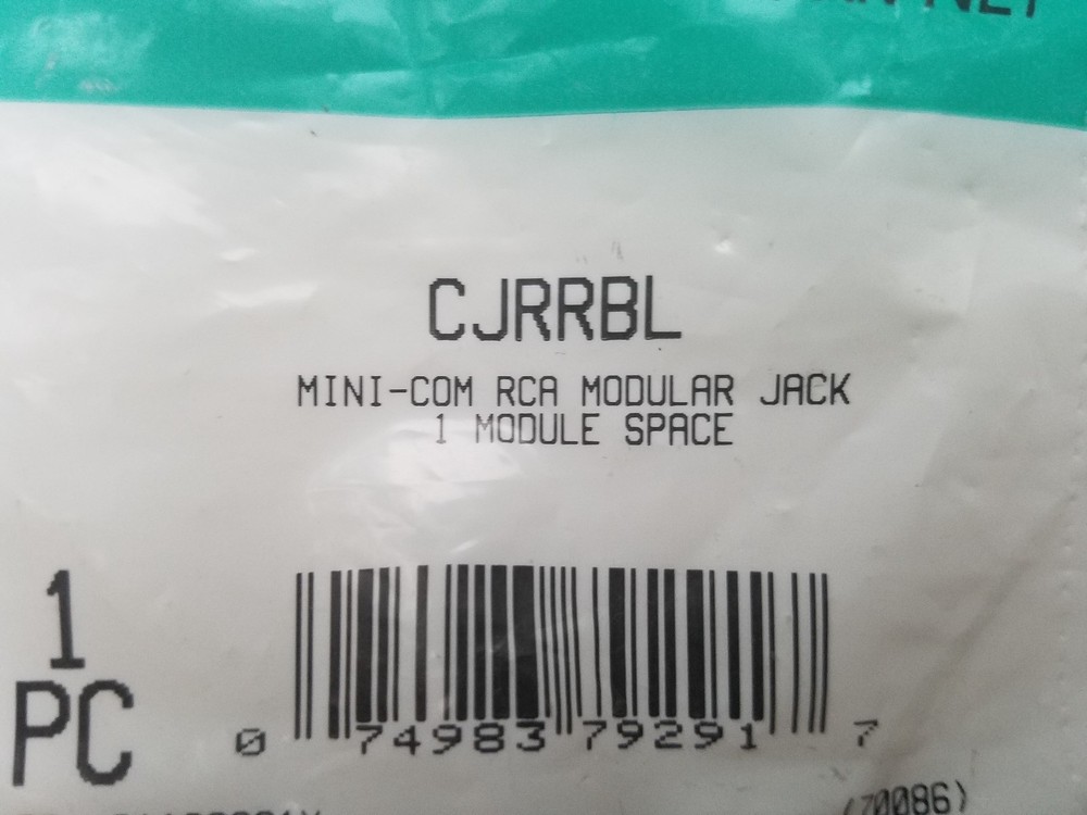 CJRRBL RCA Panduit Punchdown Mini-com Module Black With Red Insert