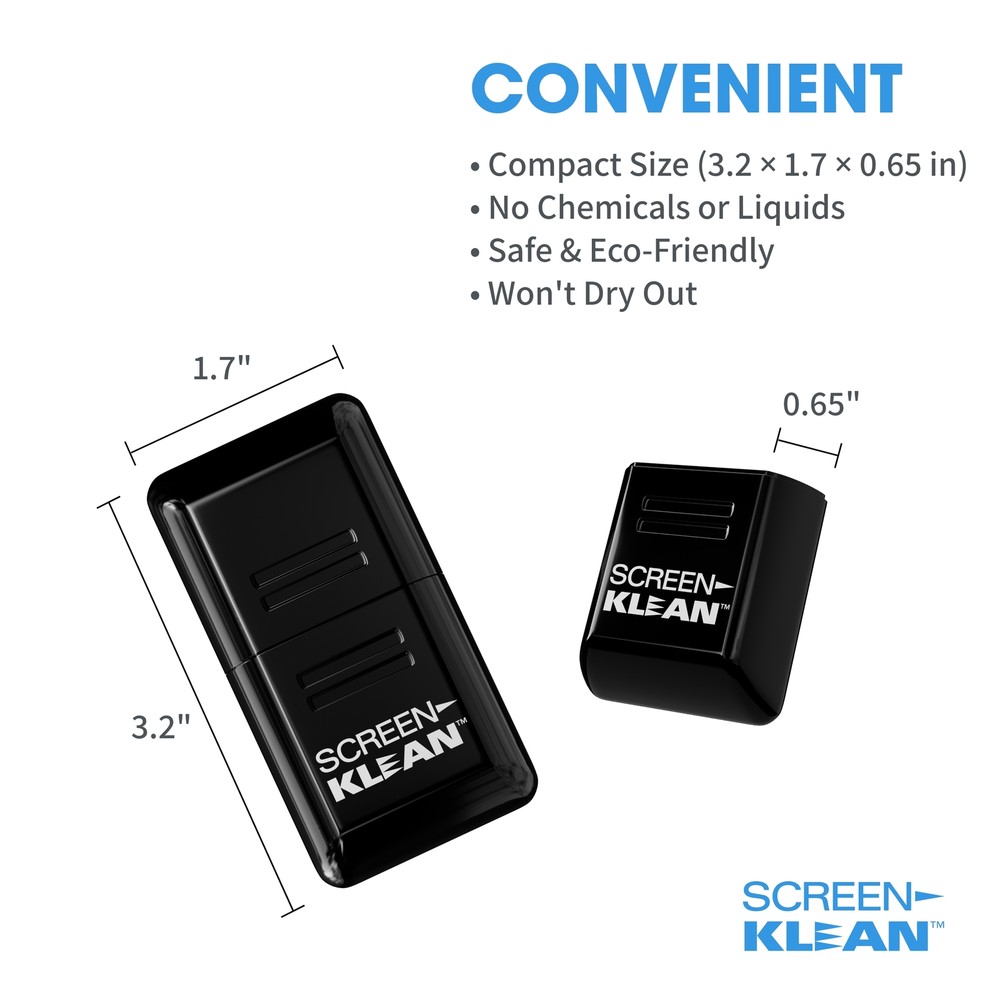 CarbonKlean ScreenKlean Tablet Cleaner Carbon Microfiber Injected Black 1 Count